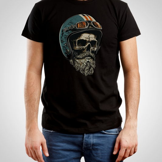 Skull with Helmet Short Sleeve Shirt