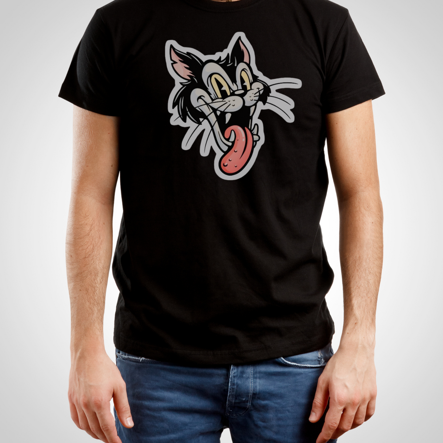 The Old School Cat Short Sleeve Shirt