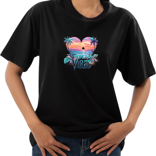 Good Vibes Heart Short Sleeve Shirt