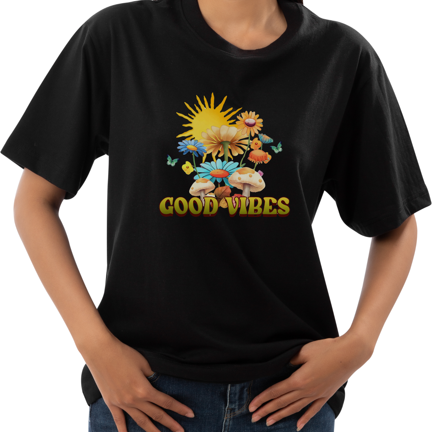 Good Vibes Flowers Short Sleeve Shirt